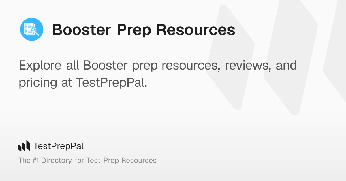 Booster Prep Resources – TestPrepPal