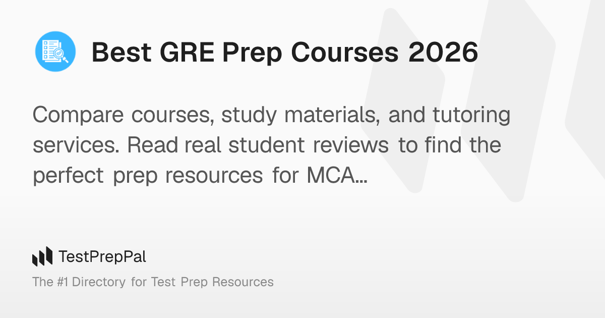 Best GRE Prep Courses 2026 – TestPrepPal