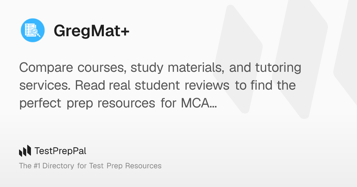 GregMat+ – TestPrepPal