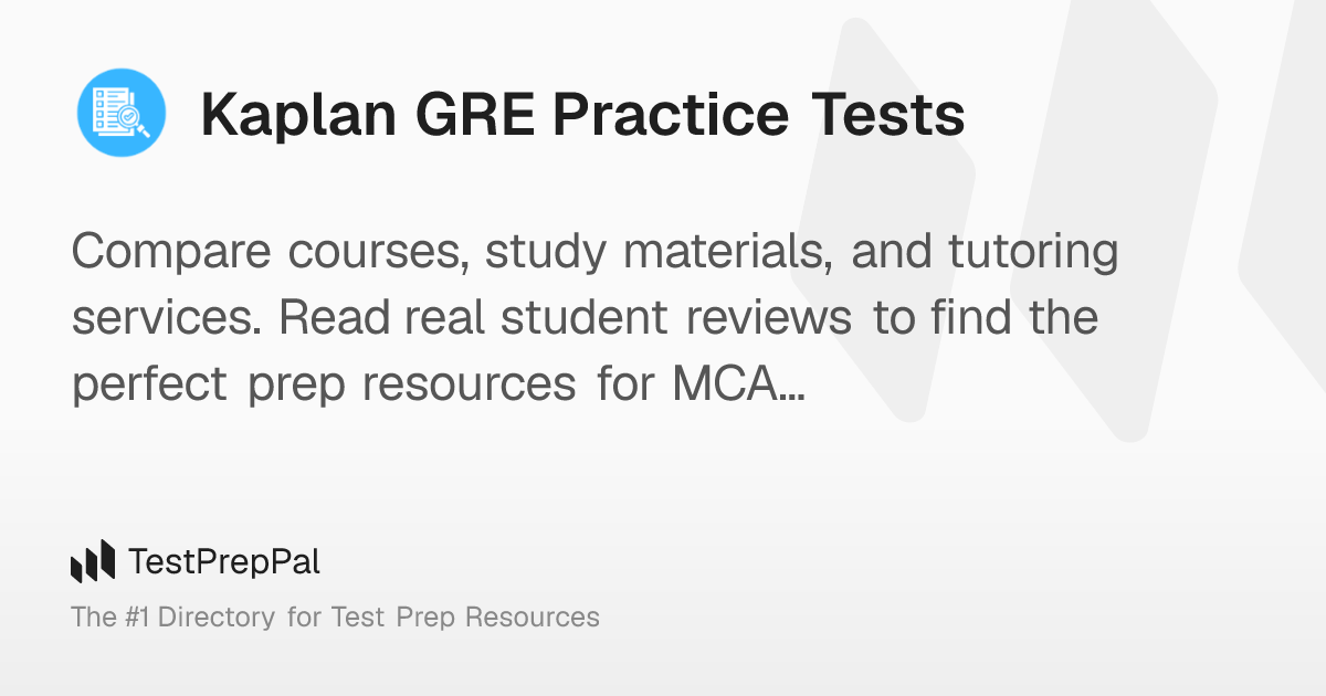 Kaplan GRE Practice Tests – TestPrepPal