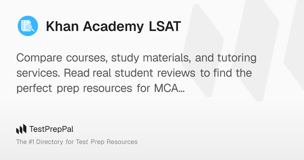 Khan Academy LSAT – TestPrepPal