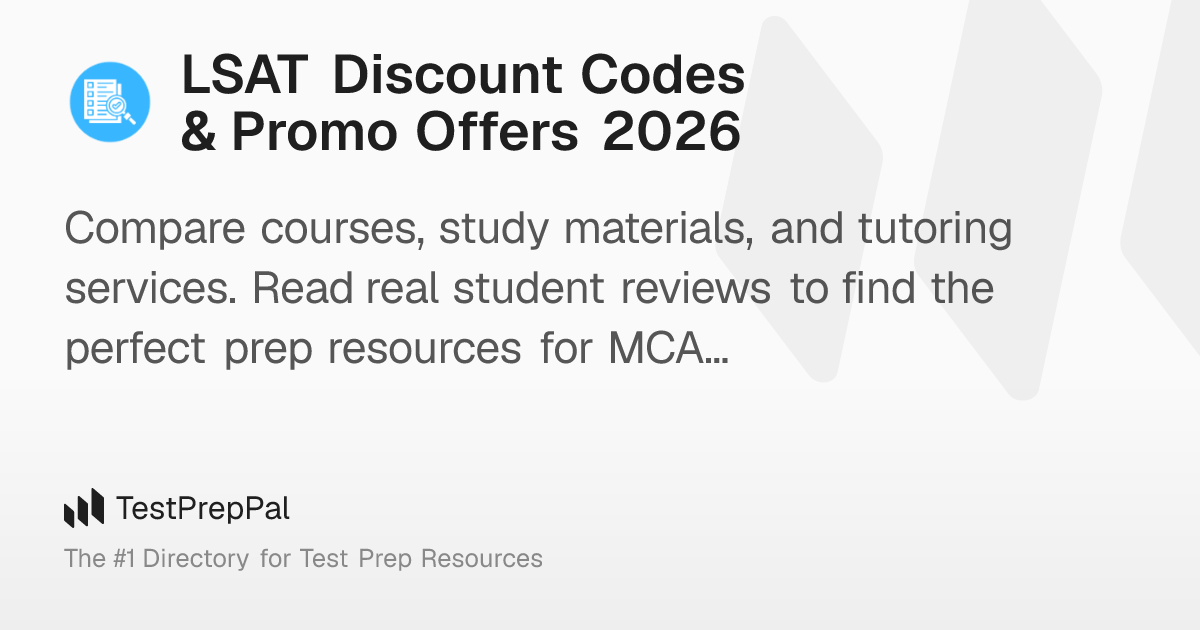 LSAT Discount Codes & Promo Offers 2026 – TestPrepPal