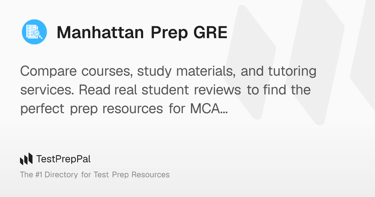 Manhattan Prep GRE – TestPrepPal