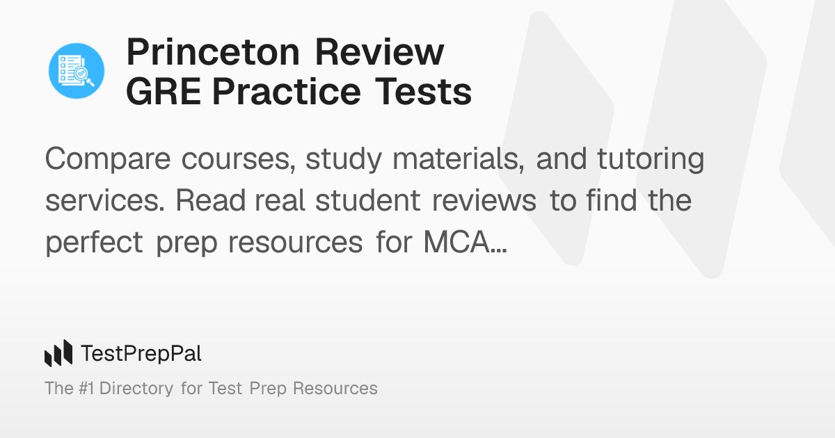 Princeton Review GRE Practice Tests – TestPrepPal