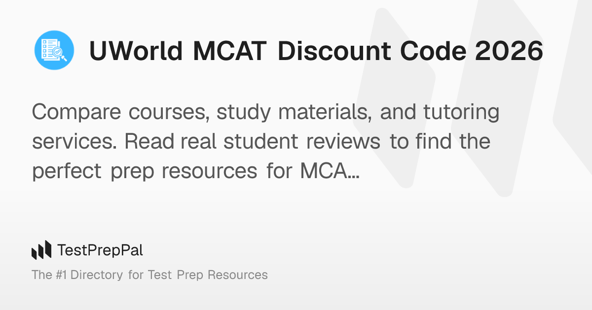 uworld-mcat-discount-code-2026-testpreppal