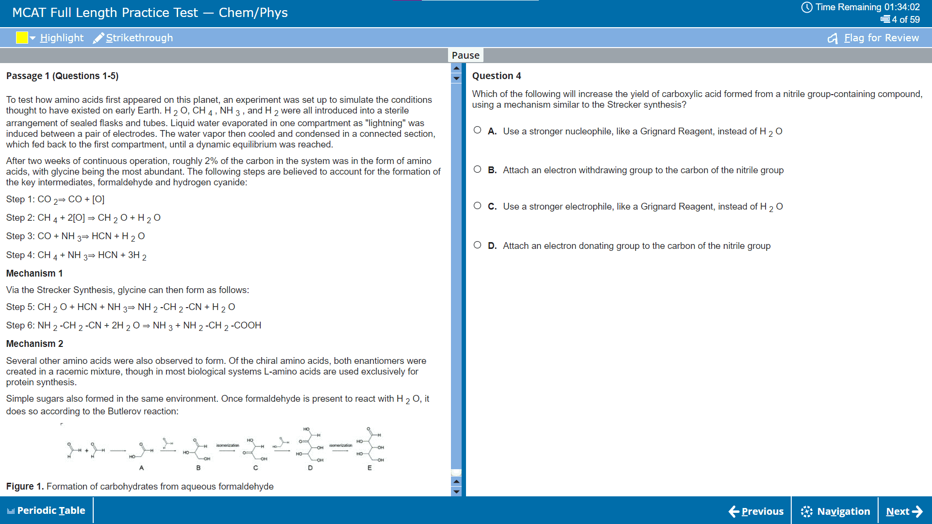 half length mcat practice test