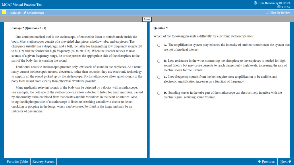 MCAT Princeton Practice Test