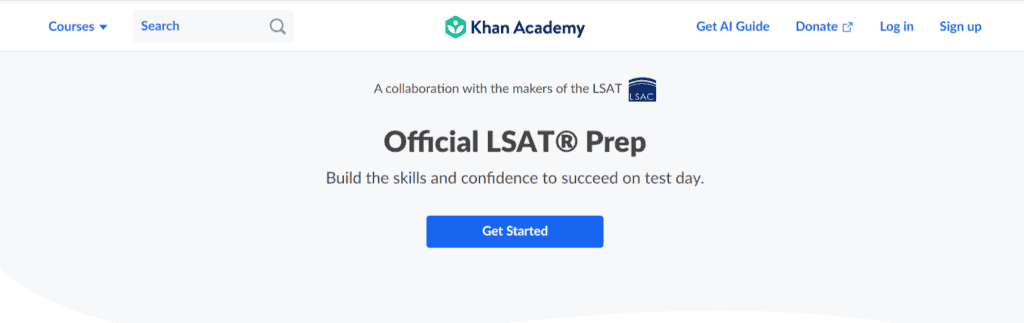 Khan Academy LSAT User Interface