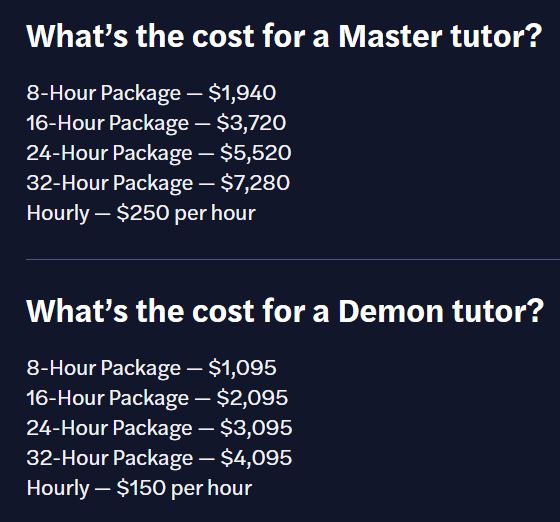 LSAT Demon Tutoring Hours